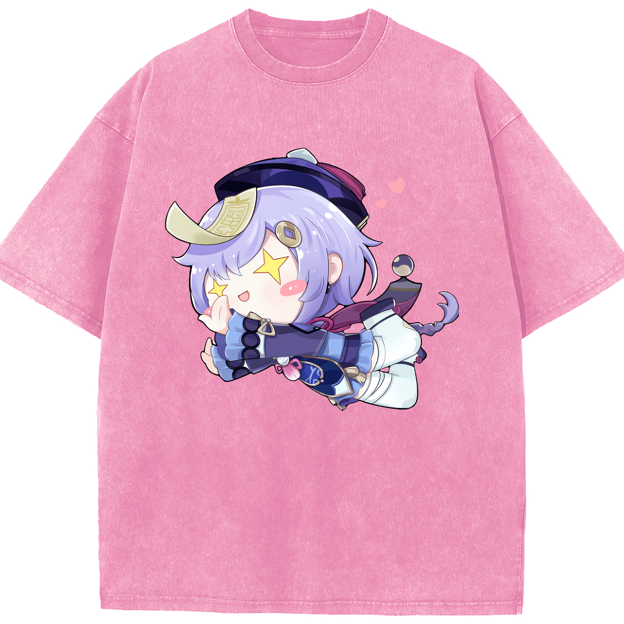 げんし神 七七 なな  genshin Nana 綿100% ヴィンテージ風 半袖Tシャツ（フロントプリント）
